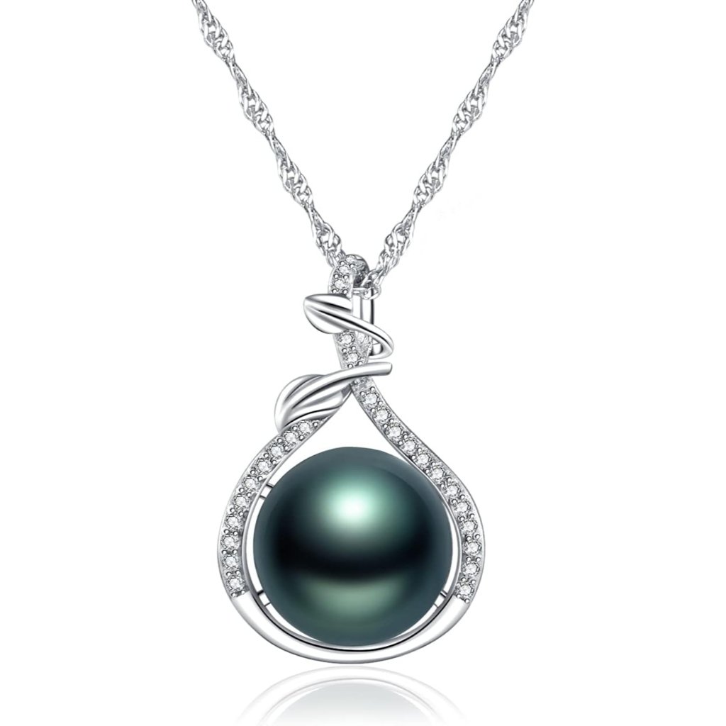 Tahitian Black Pearl Necklace - Mom's Day Gifts For Women: Anniversary, Christma